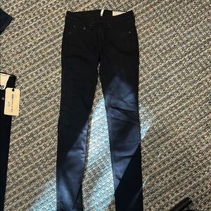 NEW Black, brushed denim skinny jeans